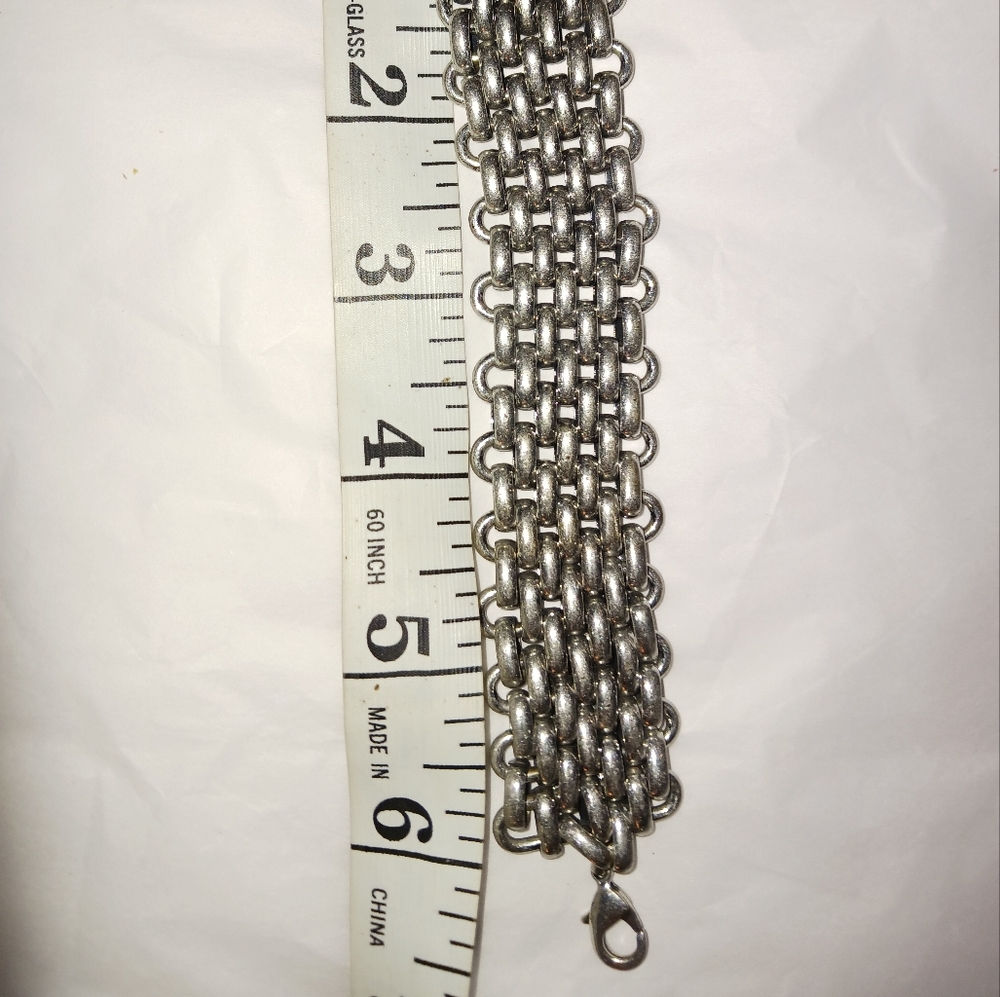 LuckyBrand silver tone bracelet 7" - Picture 7 of 7